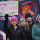 Protestors at a pro-Planned Parenthood rally in Chicago in February. Image via Getty.
